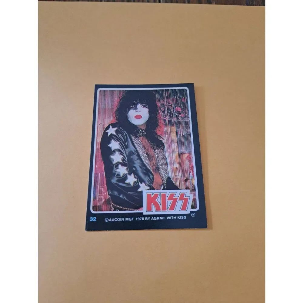 Vintage 1978 Aucoin Management AGRMT KISS Trading Card No 32 Collectible Rock